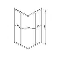 Душевое ограждение (без поддона) Вельвет-К 90*90