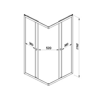 Душевое ограждение (без поддона) Вельвет-К 90*90