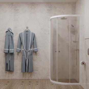 Душевое ограждение (без поддона) Ультра 90*90 полукруг