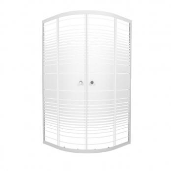Душевое ограждение (без поддона) Стандарт 90х90 полукруг (полосы, лайт, мозайка)
