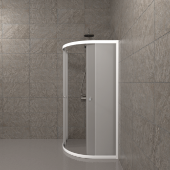 Душевое ограждение (без поддона) Вельвет 90х90 полукруг