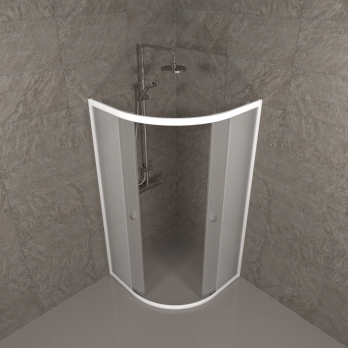 Душевое ограждение (без поддона) Вельвет 90х90 полукруг