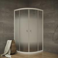 Душевое ограждение (без поддона) Стандарт 100х100 полукруг (полосы, лайт, мозайка)