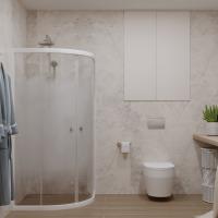 Душевое ограждение (без поддона) Стандарт 100х100 полукруг (полосы, лайт, мозайка)