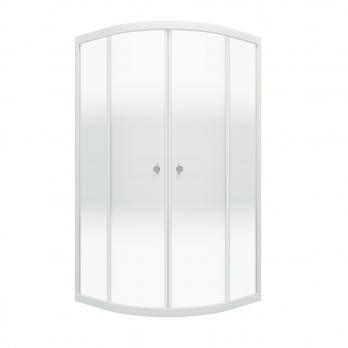 Душевое ограждение (без поддона) Стандарт 100х100 полукруг (полосы, лайт, мозайка)