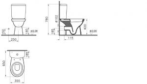 Унитаз-компакт Vitra Fit, сиденье c микролифтом, универсальный выпуск