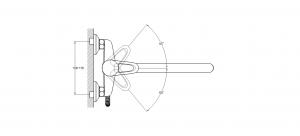 Смеситель для ванны 1-Х с длин. изливом, диверт. Ф40 KLO6-A048