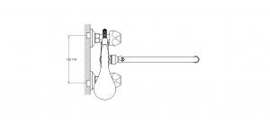 Смеситель для ванны 2-Х с кругл. изливом шар. перекл. QTZ7-B856
