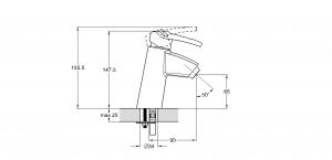 Смеситель для умывальника 1-X LWF1-A113