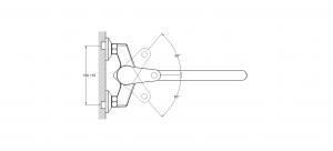 Смеситель для ванны 1-Х с длин. изливом Ф40 LWZ7-A182