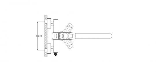 Смеситель для ванны 1-Х с длин. изливом, диверт. Ф35 LEF6-A232