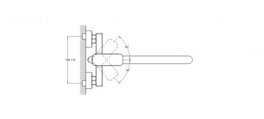 Смеситель для ванны 1-Х с длин. изливом Ф35 NEB7-A123