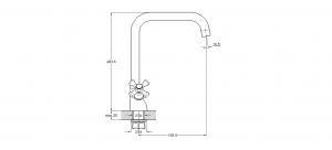 Смеситель для кухни 2-Х гайка QML4-C827