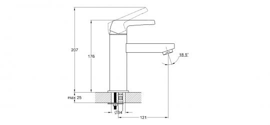 Смеситель для умывальника на шпил.Ф35 LEF1-A232