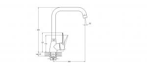 Смеситель для кухни 1-X Ф35 ZOP4-A045
