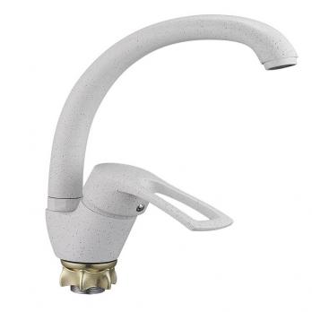 Смеситель для кухни 1-Х гайка, утка бел.8G4-A181KW