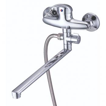 Смеситель для ванны 1-Х с длин. изливом, диверт. Ф40 LUN6-A031