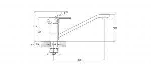 Смеситель для кухни 1-X Ф40 GOR4-A058