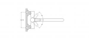 Смеситель для ванны 1-Х с длин. изливом, диверт. Ф35 NUD6-A045