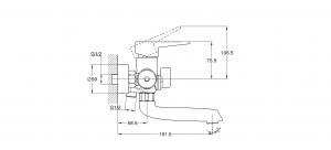 Смеситель для ванны 1-Х с корот. изливом Ф35 NUD3-A045