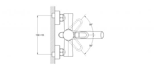 Смеситель для ванны 1-Х с корот. изливом Ф35 NUD3-A045