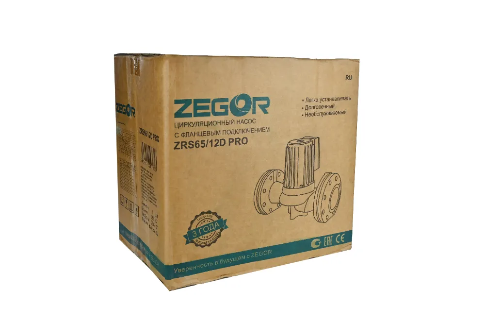 Насос Циркуляционный бесшумный фланцевый (Евро） ZRS65/12D Pro
