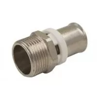 Пресс-фитинг с переходом на наружную резьбу никелированный d20*3/4