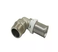 Пресс-фитинг. Уголок никелированный d16 - 1/2" г