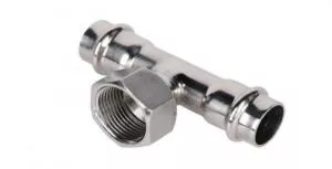 Пресс-тройник из нержавеющей стали с внутренней резьбой 28mm*1
